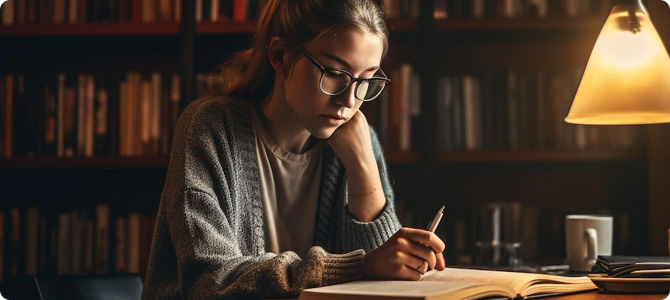 Students studying