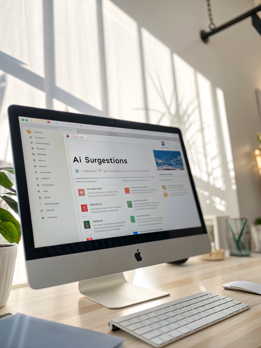 AI content generation interface